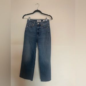 Paige wide legged cropped jeans
